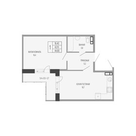44,8 м², 1-комнатная квартира 9 200 000 ₽ - изображение 62