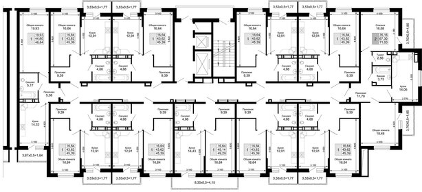 Квартира 45,4 м², 1-комнатная - изображение 2