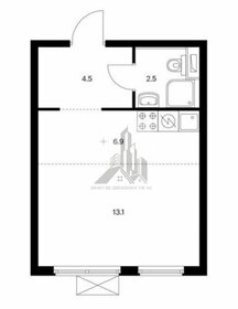 Квартира 27 м², студия - изображение 1