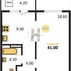 Квартира 40 м², 1-комнатная - изображение 2