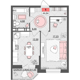 29,9 м², квартира-студия 6 399 000 ₽ - изображение 21