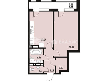 Квартира 55,8 м², 1-комнатная - изображение 1