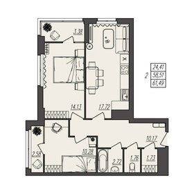 64,2 м², 3-комнатная квартира 8 000 000 ₽ - изображение 91