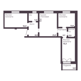 Квартира 82,9 м², 3-комнатная - изображение 1