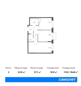 52 м², 2-комнатная квартира 6 000 000 ₽ - изображение 104