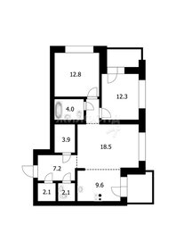 Квартира 75,2 м², 3-комнатная - изображение 1