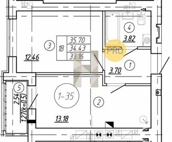 34,1 м², 1-комнатная квартира 3 704 040 ₽ - изображение 38