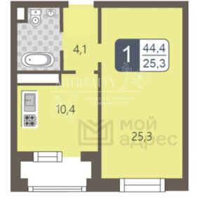 29 м², 1-комнатная квартира 3 400 000 ₽ - изображение 21