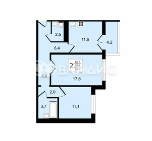 60,2 м², 2-комнатная квартира 5 136 503 ₽ - изображение 14