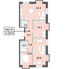 Квартира 85 м², 3-комнатная - изображение 2