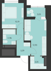 Квартира 37 м², 1-комнатная - изображение 1