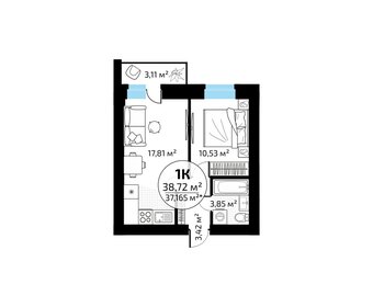 38,2 м², 1-комнатная квартира 3 735 417 ₽ - изображение 15