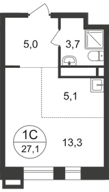 26,8 м², квартира-студия 9 183 026 ₽ - изображение 16