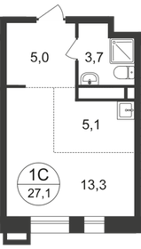 27,1 м², квартира-студия 9 792 178 ₽ - изображение 23