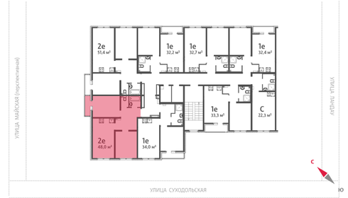 51,4 м², 2-комнатная квартира 5 140 000 ₽ - изображение 39