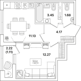 33,3 м², 1-комнатная квартира 8 912 134 ₽ - изображение 14