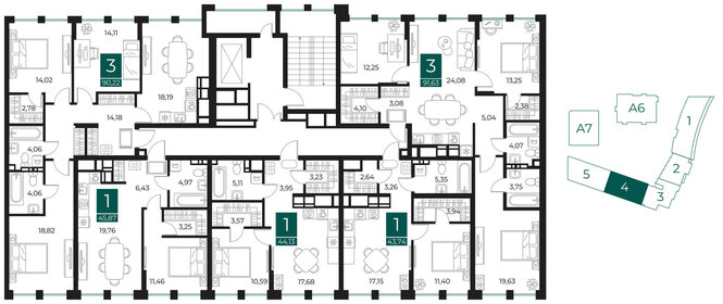 45,4 м², 1-комнатная квартира 8 620 300 ₽ - изображение 13