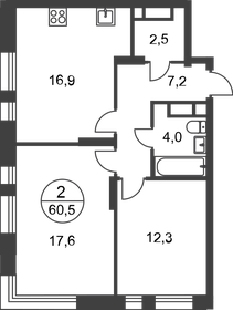 59,1 м², 2-комнатная квартира 16 399 734 ₽ - изображение 28