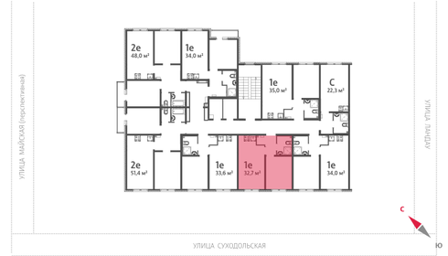 32,8 м², 1-комнатная квартира 4 036 761 ₽ - изображение 16