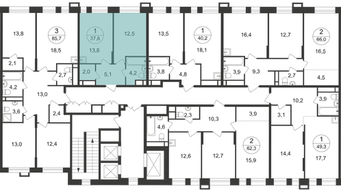39,6 м², 1-комнатная квартира 11 055 737 ₽ - изображение 105
