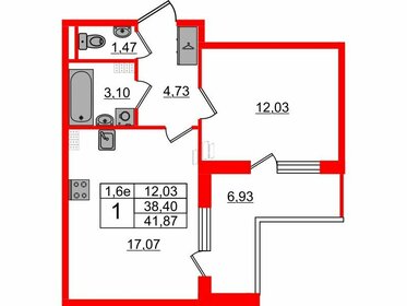 Квартира 38,4 м², 1-комнатная - изображение 1