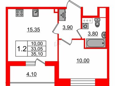 37 м², 1-комнатная квартира 7 100 000 ₽ - изображение 94