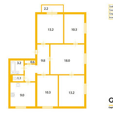 Квартира 89,4 м², 5-комнатная - изображение 2