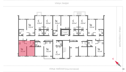 31,6 м², 1-комнатная квартира 3 600 000 ₽ - изображение 40