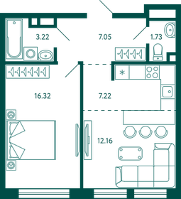 50,7 м², 2-комнатная квартира 6 450 000 ₽ - изображение 60