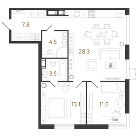 75,2 м², 2-комнатная квартира 23 100 000 ₽ - изображение 68