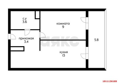 Квартира 30 м², 1-комнатная - изображение 1