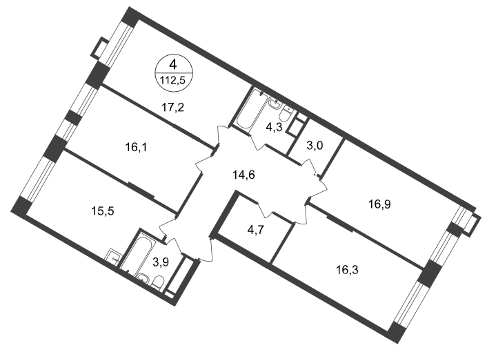112,5 м², 4-комнатная квартира 24 292 950 ₽ - изображение 51