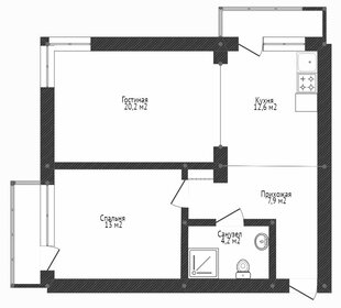 Квартира 60 м², 2-комнатная - изображение 1