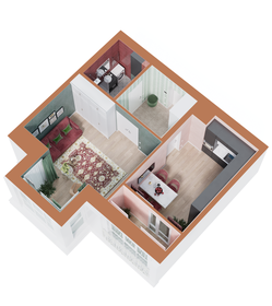 Квартира 52,7 м², 1-комнатная - изображение 2