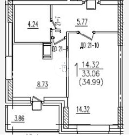 Квартира 33 м², 1-комнатная - изображение 1