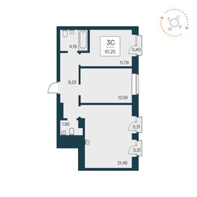 70,6 м², 3-комнатная квартира 12 100 000 ₽ - изображение 26