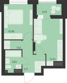 Квартира 36,1 м², 1-комнатная - изображение 1