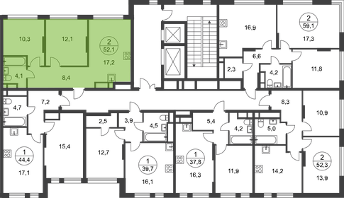 Квартира 52,1 м², 2-комнатная - изображение 2