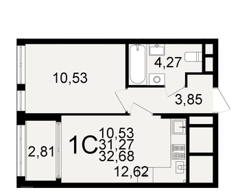 32,1 м², 1-комнатная квартира 3 020 220 ₽ - изображение 9