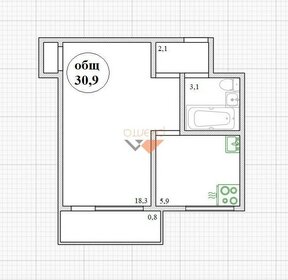 29,9 м², 1-комнатная квартира 3 500 000 ₽ - изображение 88