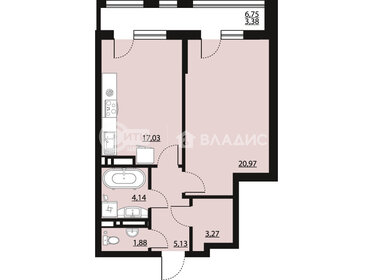 Квартира 55,8 м², 1-комнатная - изображение 1