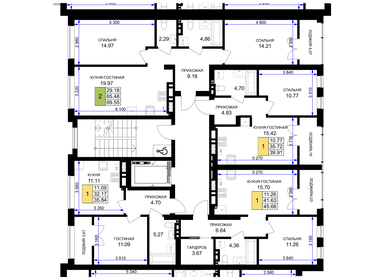 Квартира 45,7 м², 1-комнатная - изображение 2