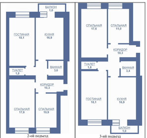 116 м², 3-комнатная квартира 7 700 000 ₽ - изображение 63