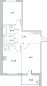 Квартира 53,4 м², 2-комнатная - изображение 1