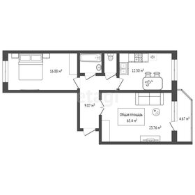 Квартира 65,4 м², 2-комнатная - изображение 2