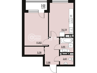 Квартира 50,7 м², 1-комнатная - изображение 1