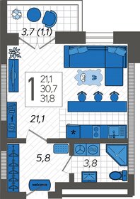 Квартира 31,5 м², студия - изображение 1