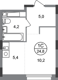 28,4 м², квартира-студия 8 372 230 ₽ - изображение 1