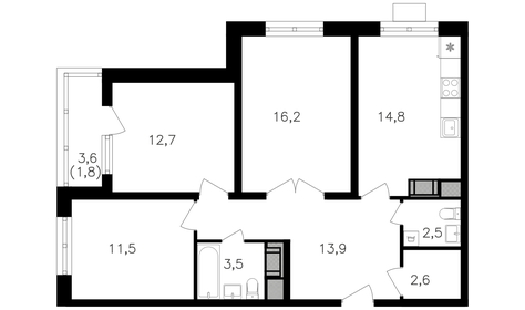 80,9 м², 3-комнатная квартира 30 337 500 ₽ - изображение 1