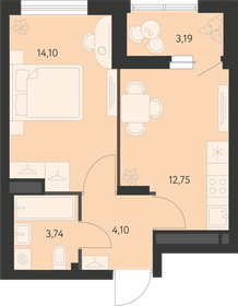 Квартира 36,3 м², 1-комнатная - изображение 1